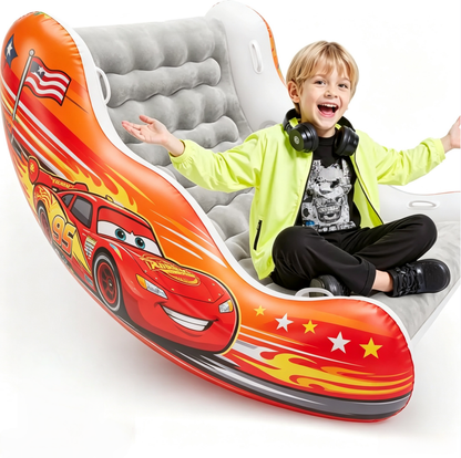 🧸 Inflatable Sensory Rocking Chair for Kids | Montessori Air Cloud Rocker Sofa for Ages 3–8,Sensory Room Supply for Autism ADHD, Premium Leak-Proof PVC, Portable Inflation, Self-Soothing Motor Skills Training Birthday Cool Gift